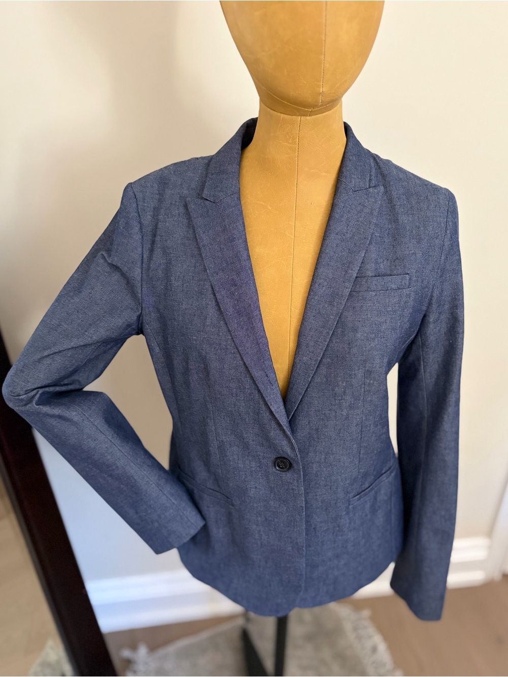 NWT BANANA REPUBLIC Blue Single-Button Classic Fit Tailored Blazer (US 6)